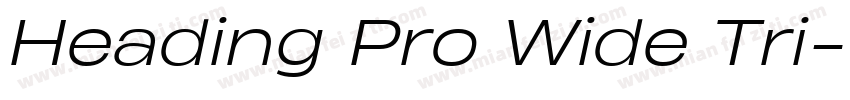 Heading Pro Wide Tri字体转换